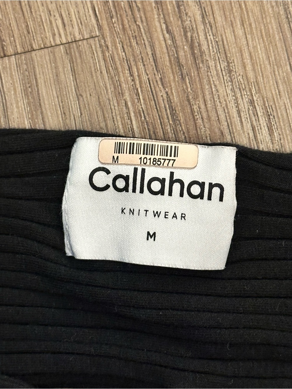 Callahan Knitwear Mimi Halter Tank Ribbed Black Size Small - Picture 4 of 4